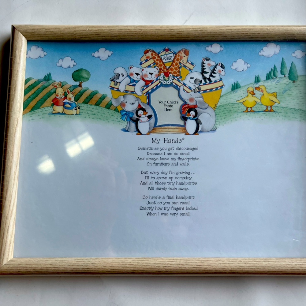 baby handprint frame.
